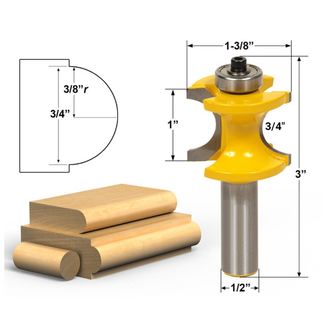 Night Light™ Bullnose Router Bits - 1/2" Shank