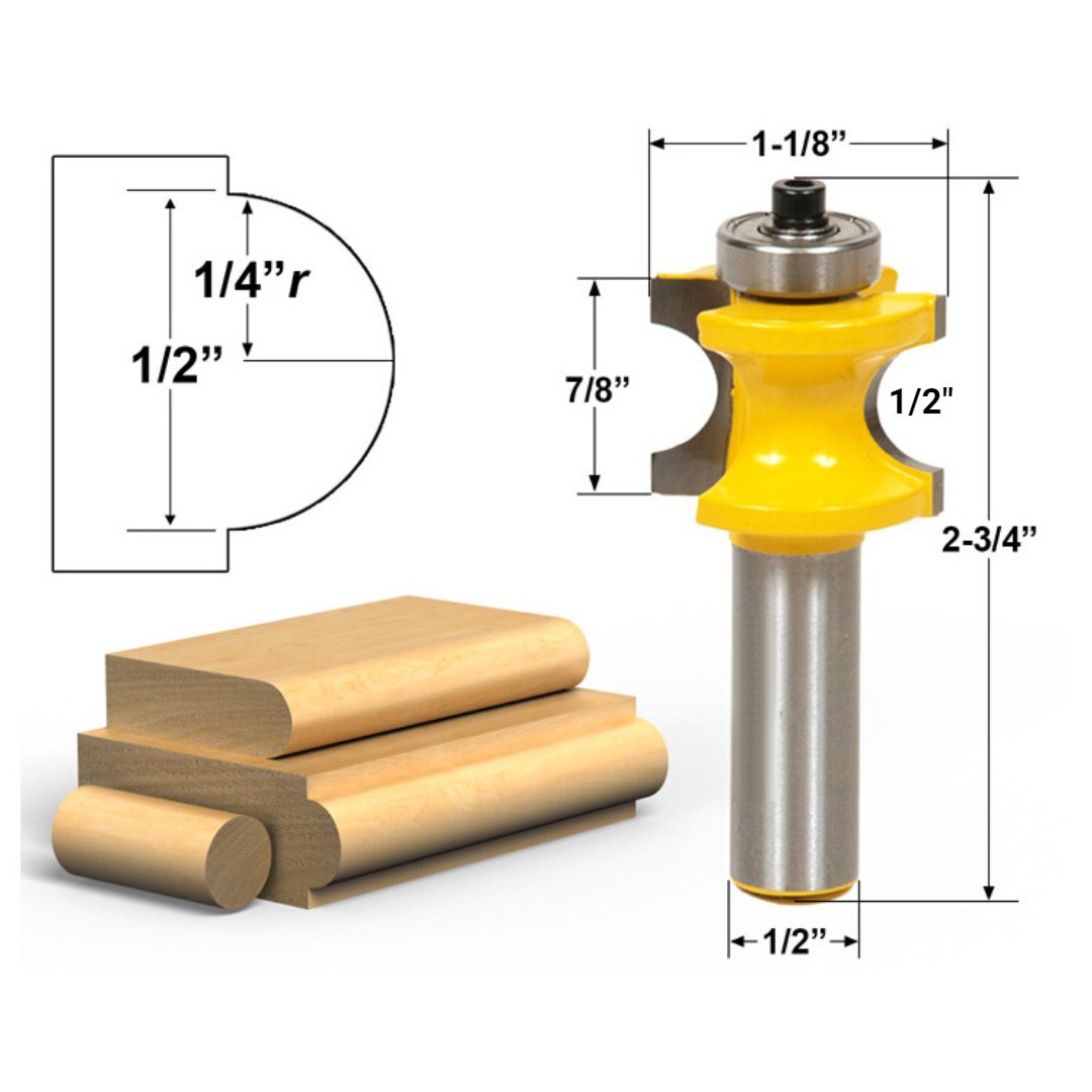 Night Light™ Bullnose Router Bits - 1/2" Shank