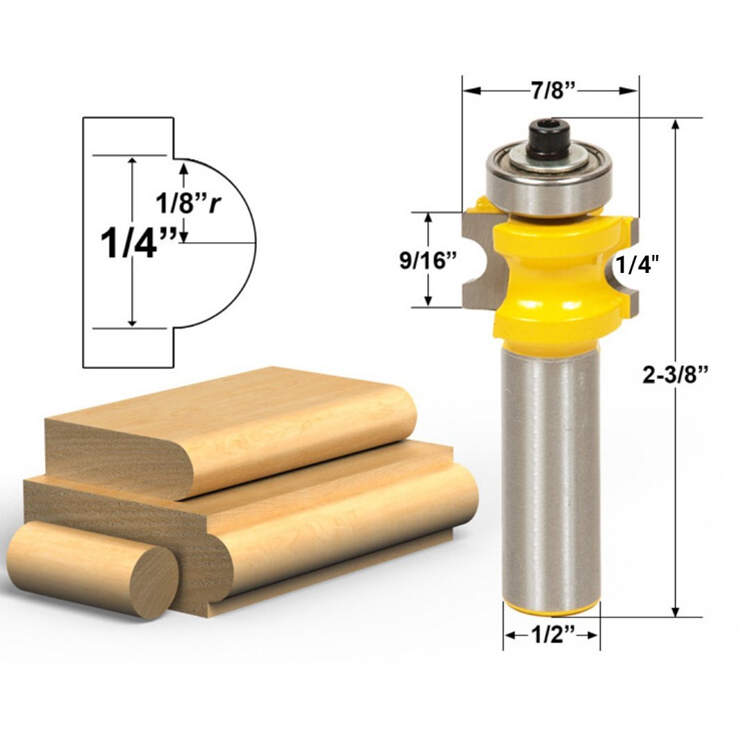 Night Light™ Bullnose Router Bits - 1/2" Shank